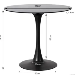 Tisch Schickeria Schwarz O110 Tische