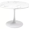 Hot Tisch Veneto Marmor Weis O110Cm Tische