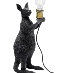 Outlet Tischleuchte Animal Kangaroo Schwarz Matt 46Cm Tischleuchten