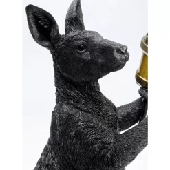 Outlet Tischleuchte Animal Kangaroo Schwarz Matt 46Cm Tischleuchten