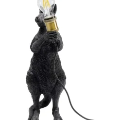 Outlet Tischleuchte Animal Kangaroo Schwarz Matt 46Cm Tischleuchten