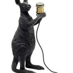 Outlet Tischleuchte Animal Kangaroo Schwarz Matt 46Cm Tischleuchten