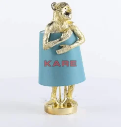 Online Tischleuchte Animal Monkey Gold Blau Tischleuchten