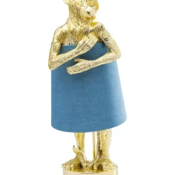 Online Tischleuchte Animal Monkey Gold Blau Tischleuchten