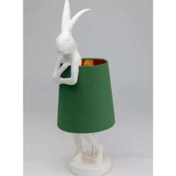 Clearance Tischleuchte Animal Rabbit Weis/Grun 68Cm Tischleuchten