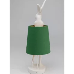 Clearance Tischleuchte Animal Rabbit Weis/Grun 68Cm Tischleuchten