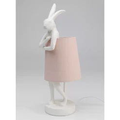 Hot Tischleuchte Animal Rabbit Weis/Rosa 50Cm Tischleuchten