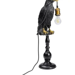 Best Tischleuchte Animal Sitting Crow Matt Schwarz Tischleuchten