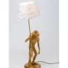 Clearance Tischleuchte Animal Standing Monkey Gold 51Cm Tischleuchten