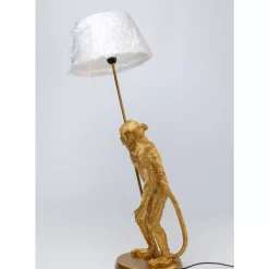 Clearance Tischleuchte Animal Standing Monkey Gold 51Cm Tischleuchten