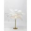Sale Tischleuchte Feather Palm Weis 60Cm Tischleuchten
