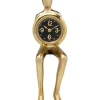 Outlet Tischuhr Sitting Man Gold 8X27Cm Uhren