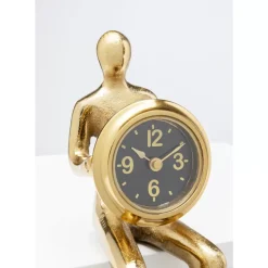 Outlet Tischuhr Sitting Man Gold 8X27Cm Uhren