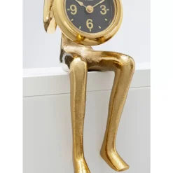 Outlet Tischuhr Sitting Man Gold 8X27Cm Uhren