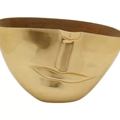 Discount Vase Half Face Gold 46Cm Vasen