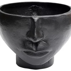 Clearance Vase Half Face Schwarz 23Cm Vasen