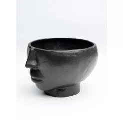 Clearance Vase Half Face Schwarz 23Cm Vasen