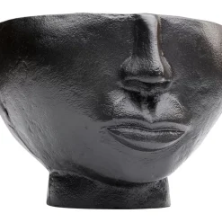 Clearance Vase Half Face Schwarz 23Cm Vasen