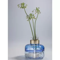 New Vase Positano Belly Blau 21Cm Vasen