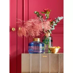 New Vase Positano Belly Blau 21Cm Vasen