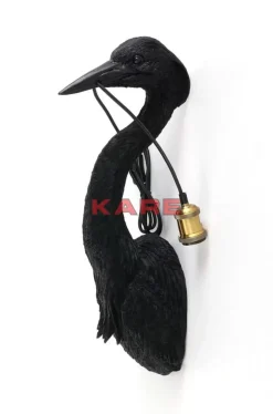 New Wandleuchte Animal Heron Schwarz 26X62Cm Wandleuchten