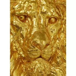 Online Wandobjekt Lion Head Gold 90X100Cm Bilder