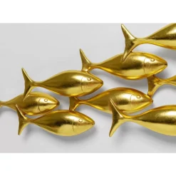 Discount Wandobjekt School Of Tuna Gold 181X41Cm Bilder