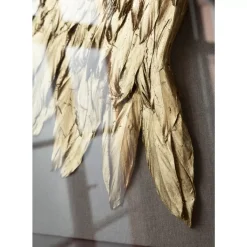 Outlet Wandschmuck Wings Gold-Weis 120X120Cm Bilder