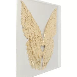 Outlet Wandschmuck Wings Gold-Weis 120X120Cm Bilder