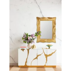 Outlet Wandspiegel Wavy Brass 94X124Cm Spiegel