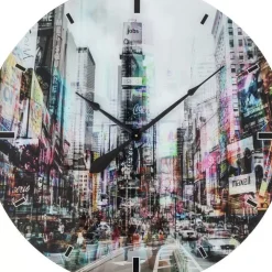 Discount Wanduhr Glas Times Square O80Cm Uhren
