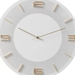 Online Wanduhr Leonardo Weis/Gold Uhren