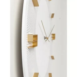 Online Wanduhr Leonardo Weis/Gold Uhren