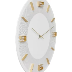 Online Wanduhr Leonardo Weis/Gold Uhren