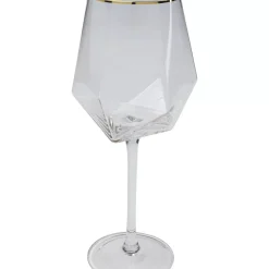 Clearance Weinglas Diamond Gold Rim Geschirr & Tischaccessoires