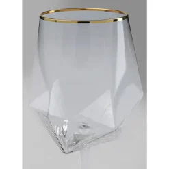 Clearance Weinglas Diamond Gold Rim Geschirr & Tischaccessoires
