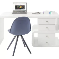 New White Club Schreibtisch Snake 150X70Cm Tische