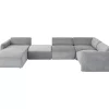 Outlet Wohnlandschaft 2 Lucca Grau Links 328Cm Sofas & Couches