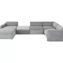 Outlet Wohnlandschaft 2 Lucca Grau Links 328Cm Sofas & Couches